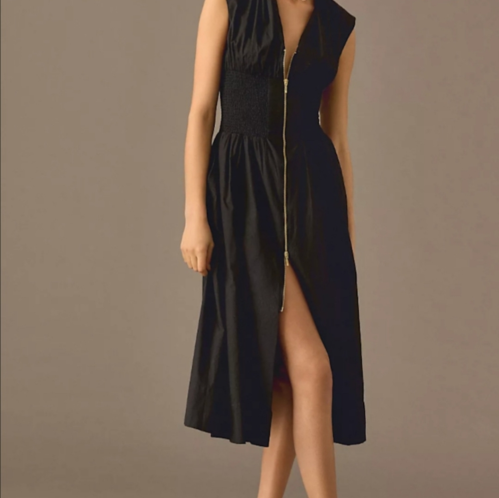 Black Linen Sleeveless Dress
